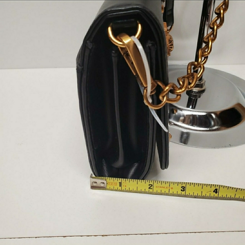 Betsey Johnson Black Crossbody Bag with Gold Accents - Picture 7 of 8